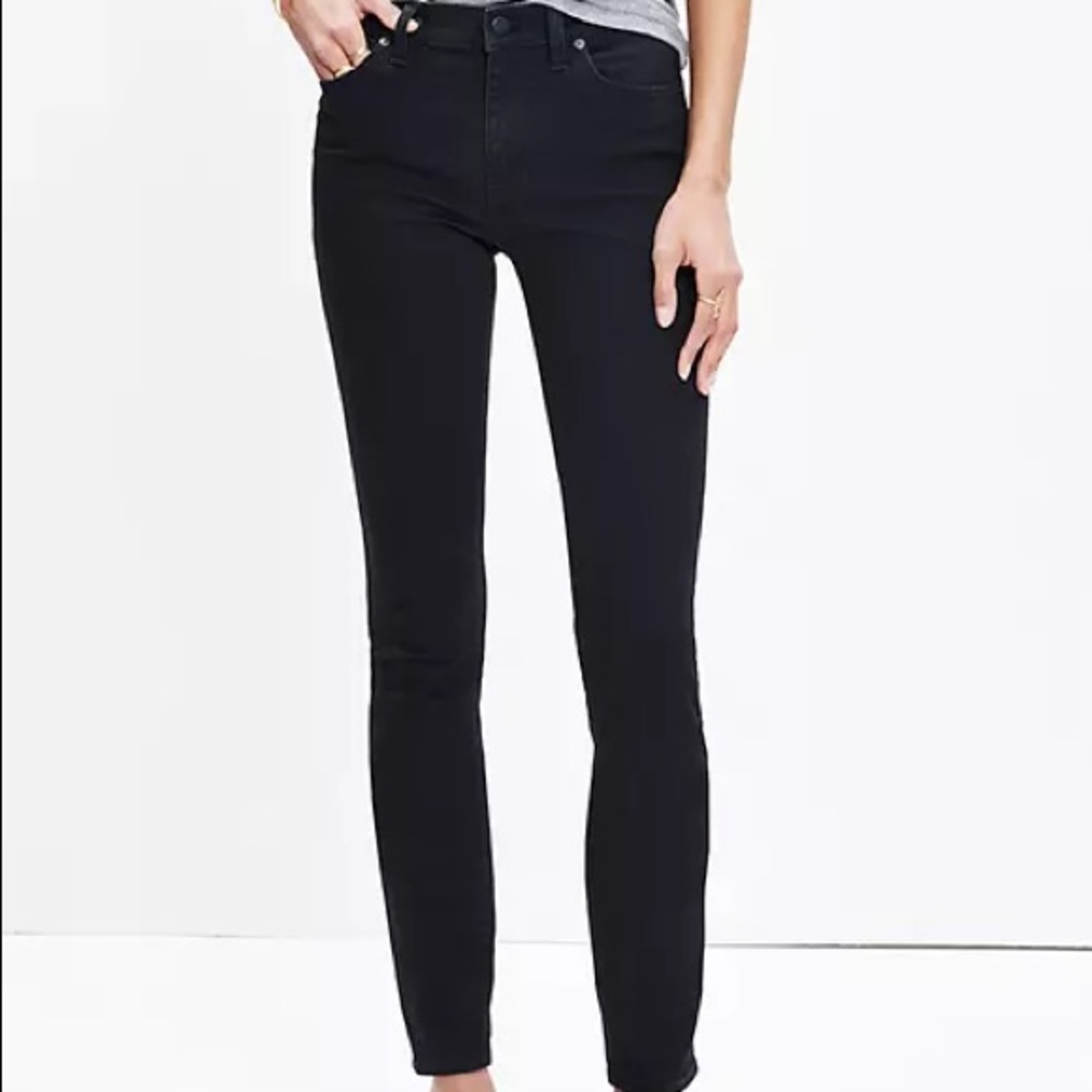 Madewell black high riser skinny Jean in black